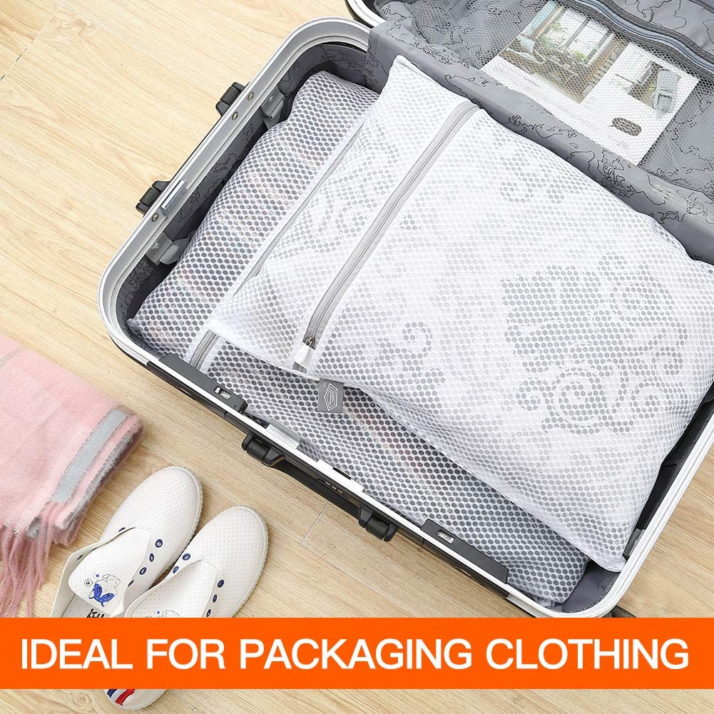 Laundry Bags Mesh Wash Bag, Large Lingerie Bags for Washing Delicates, Net Washer Sack with Zipper, Dryer Pouch for Cleaning and Drying Cloths, Garment, Sweater, Toy, Stuffed Animals, Pyjamas