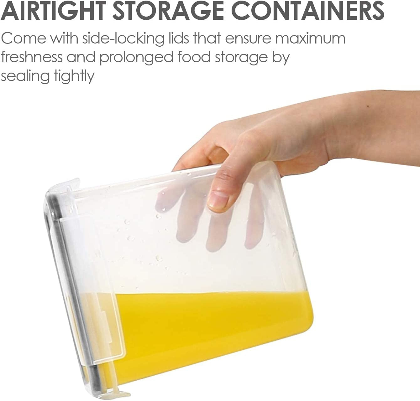 Airtight Food Storage Containers with Lids, 24 Pcs Plastic Kitchen and Pantry Organization Canisters for Cereal, Dry Food, Flour and Sugar, BPA Free, Includes 24 Labels